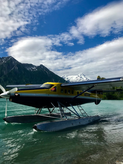 Float plane ride to Crescent Lake Alaska